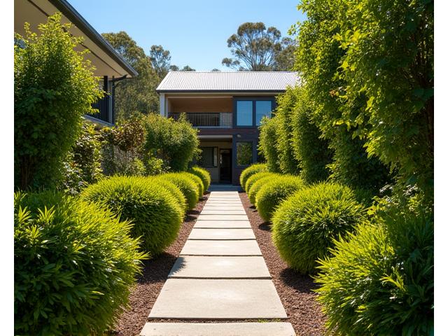 Neatly trimmed and thriving native garden after maintenance